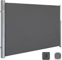 Songmics 180 x 350 cm šoninė markizė antracito spalvos