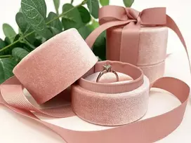 Jk Box Rožinio kaspino žiedų dovanų dėžutė LTR-3/P/A5