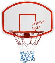 Krepšinio lenta Kimet Street Ball+obręcz balta ir-raudona