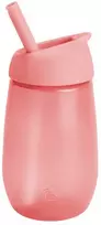 MUNCHKIN gertuvė su šiaudeliu SIMPLE CLEAN, rožinė, 296 ml