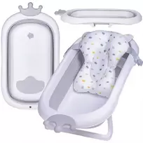 PRIMABOBO silikoninė sulankstoma vonelė, balta, CROWN, 85 cm, FT067