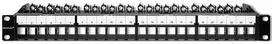 Qoltec 54516 Patch panel for 19'' rack | 24 jungtys | 1U | UTP | Juodas