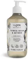 „I Love Naturals Collection“ skystas muilas rankoms su tonka pupelėmis ir mira, 500 ml