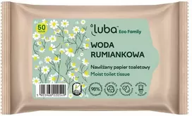 Luba Eco Family šlapias tualetinis popierius su ramunėlių vandeniu 50vnt.