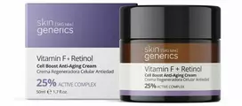 Skin Generics Vitamina F + Retinol Cell Boost Anti-Aging Cream Veido kremas su retinoliu ir vitaminu F, 50 ml