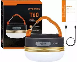 Stovyklavietė Superfire T60, 2,5W, 1000mAh