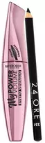 Set Deborah: 24H Extra Gel Pieštukas Akių apvadas Juodas 1.5 g + My Power Atsparus vandeniui Volumizing Blakstienų tušas Juodas, 14 ml