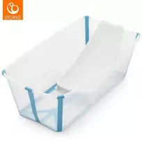 Stokke Flexi Bath - sulankstoma vaikiška vonia su įdėklu | Ledyno mėlyna