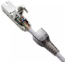 Tinklo laidas Kištukas rj45 be įrankių stp cat6a lizdas kaištis t568b t568a Qoltec