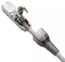 Kištukas rj45 be įrankių stp cat6 lizdas kaištis t568b t568a Qoltec
