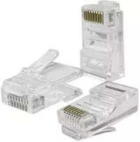 Tinklo laidas Kištukas jungtis modulinė rj45 cat6 utp paauksuota kontaktai 100 vienetų Qoltec