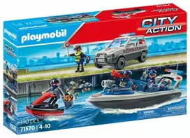 Playmobil Rinkinys su figures City Action 71570 Policijos persekiojimas ant vandens