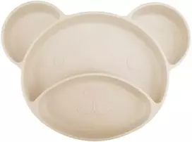 Canpolbabies CANPOL BABIES Silikoninė lėkštė su pritvirtinimu BEAR, 51/401_creme