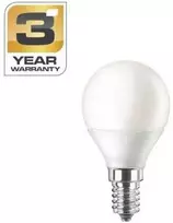 Lemputė. STANDART. LED. P45. 4.9W. E14. 2700K. 470lm. 3vnt.