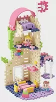 MARIOINEX Mini Vaflinės Princesės Fantazijos Bokšto Konstrukcijos Kaladėlės, 148 Detelės