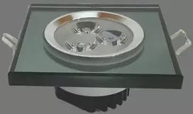 Tope Lighting Įmontuojama kvadratinė juoda krištolinė LED panelė "NODA" 5W