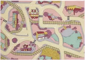Associated Weavers Žaidimų kilimėlis automobiliui, rožinis, smėlis, 95 x 133 cm