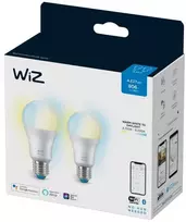 Taolight „WiZ Bulb“ 60 W A60 E27 x 2, išmanioji lemputė, „Wi-Fi“, balta, LED, E27, A60