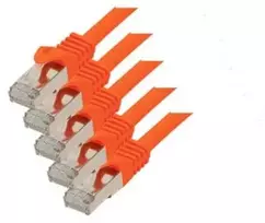 S-Conn S/CONN Cat. 7 S/FTP 0,5 m, 0,5 m, Cat7, S/FTP (S-STP), RJ-45, RJ-45, oranžinis