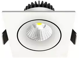 Nordtronic Įleidžiamas šviestuvas „Velia Tilt LED“ 10.9W 3000K, 230V, kvadratinis, baltas