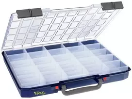 „raaco CarryLite“, Dėžutė smulkioms dalims, Polipropilenas, Mėlyna, Permatoma, Vyris, 413 mm, 330 mm