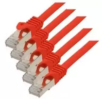 S-Conn S/CONN RJ45-RJ45, m-m, 1m, 1 m, Cat7, S/FTP (S-STP), RJ-45, RJ-45, raudonas