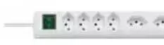 Brennenstuhl 1159462626, 2 m, J tipo, baltas, 6 kintamosios srovės lizdai, 2300 W, 10 A