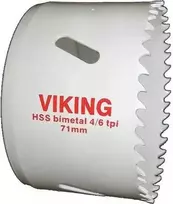 Helmuth A Jensen VIKING skylių pjūklas, tiekiamas be laikiklio. Pjovimo gylis 38 mm. Skylės skersmuo 56 mm.