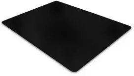 Floortex „Advantage“ kėdės kilimėlis, PVC, 116 x 150 cm, juodas, su griebtuvu apačioje