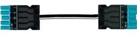 WIELAND GST18I5 5 polių tarpinis kabelis kištukas/lizdas H05 Z1Z1-F HF CPR: Eca 250V/16A 1.5mm² L= 6M mėlynas