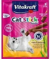 Vitakraft - Cat Stick vištiena ir kačių žolė 3 lazdelės 18 g (31219)