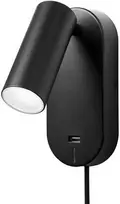 Sieninis šviestuvas Nielsen_Light SIENINĖ LEMPA EGO USB JUODA