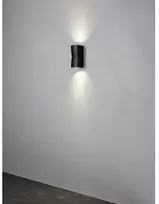 Nielsen_Light „Ash“ sieninis šviestuvas, juodas, su vertikaliu/žemyniniu apšvietimu