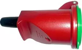 Thorkild Larsen Apvalus ilgintuvas su įžeminimu, raudonas/žalias, 10A 250V, Ø2,5-10,5 mm laidui