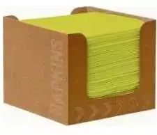 Duni Bio Duni minkšta kokteilinė servetėlė 20x20 cm popieriniame dozatoriuje, kivių spalvos, 50 vnt.