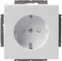 ABB „Impressivo“ viengubas lizdas, su sriegine jungtimi. Pusiau komplektas su bevaržčiais gnybtais, 250V 16A IP21, baltas