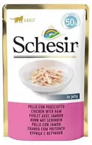 Agras Pet Foods Drėgnas Kačių Maistas - Schesir Vištiena Želė Su Kumpiu, 50g