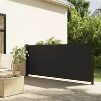 Ištraukiama šoninė markizė, juodos spalvos, 100x500cm