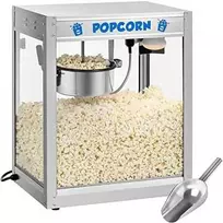 Royal Catering Profesionali popcorno gaminimo mašina 230V 1350W, skaidri/sidabro