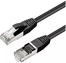 MicroConnect CAT6A S/FTP 0,25 m juodas LSZH ekranuotas tinklo kabelis, LSZH,