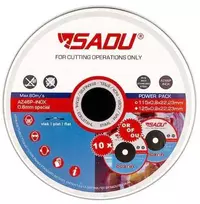 Nerūd. plieno pjovimo diskas SADU 125x1,0mm 10 vnt.