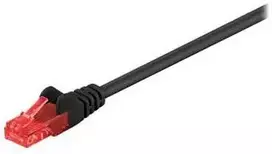 Goobay CAT 6 Komutacinis kabelis, U/UTP, juodas, 3 m, Cat6, U/UTP (UTP), RJ-45, RJ-45, Juodas