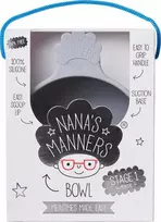 Nana`s Manners Silikoninis dubuo su Pilkas Nanos Manners siurbimo puodelis