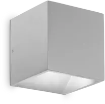 Sieninis šviestuvas Ideal Lux 8,5W LED sieninis fasado šviestuvas RUBIK, pilkas, 4000K, IP54, 326856