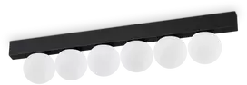 Lubinis šviestuvas Ideal Lux 18W LED paviršinis šviestuvas PING PONG, juodas, 3000K, 313290