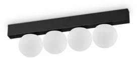 Lubinis šviestuvas Ideal Lux 12W LED paviršinis šviestuvas PING PONG, juodas, 3000K, 313283