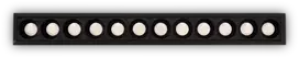 Ideal Lux 20W LED įleidžiamas linijinis šviestuvas LIKA, juodas, 3000K, 305837