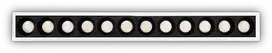 Ideal Lux 10W LED įleidžiamas linijinis šviestuvas LIKA, baltas, 3000K, 327501