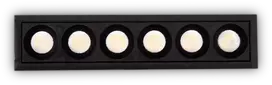 Ideal Lux 10W LED įleidžiamas linijinis šviestuvas LIKA, juodas, 3000K, 305813