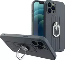 Hurtel Ring silikoninis dėklas skirtas Samsung Galaxy S22 Ultra, mėlynas